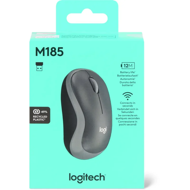 Logitech M185 Wireless Mouse 1000 DPI Optical Tracking | M185