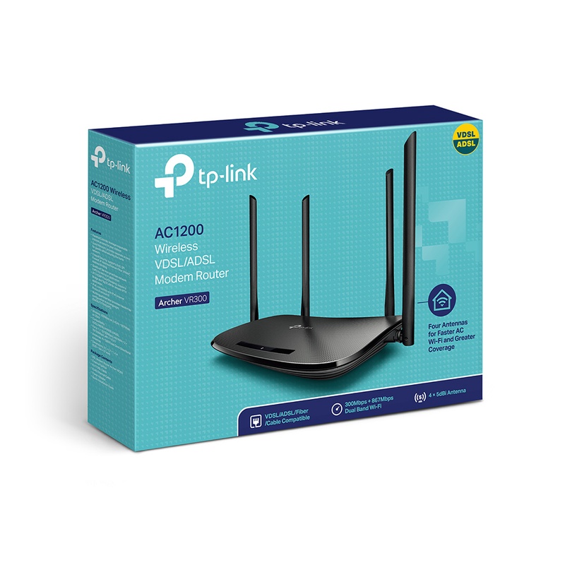 TP-LINK AC1200 WIRELESS VDSL/ADSL MODERN ROUTER ARCHER VR300
