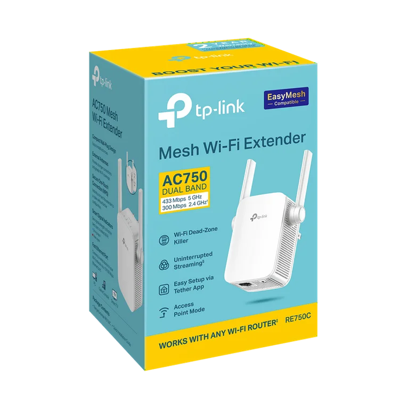 TP-LINK MESH WI-FI EXTENDER AC750 DUAL BAND